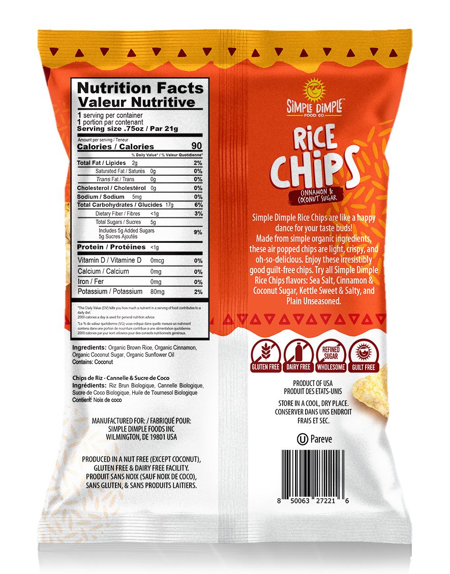 Cinnamon & Coconut Sugar .75oz bag – back